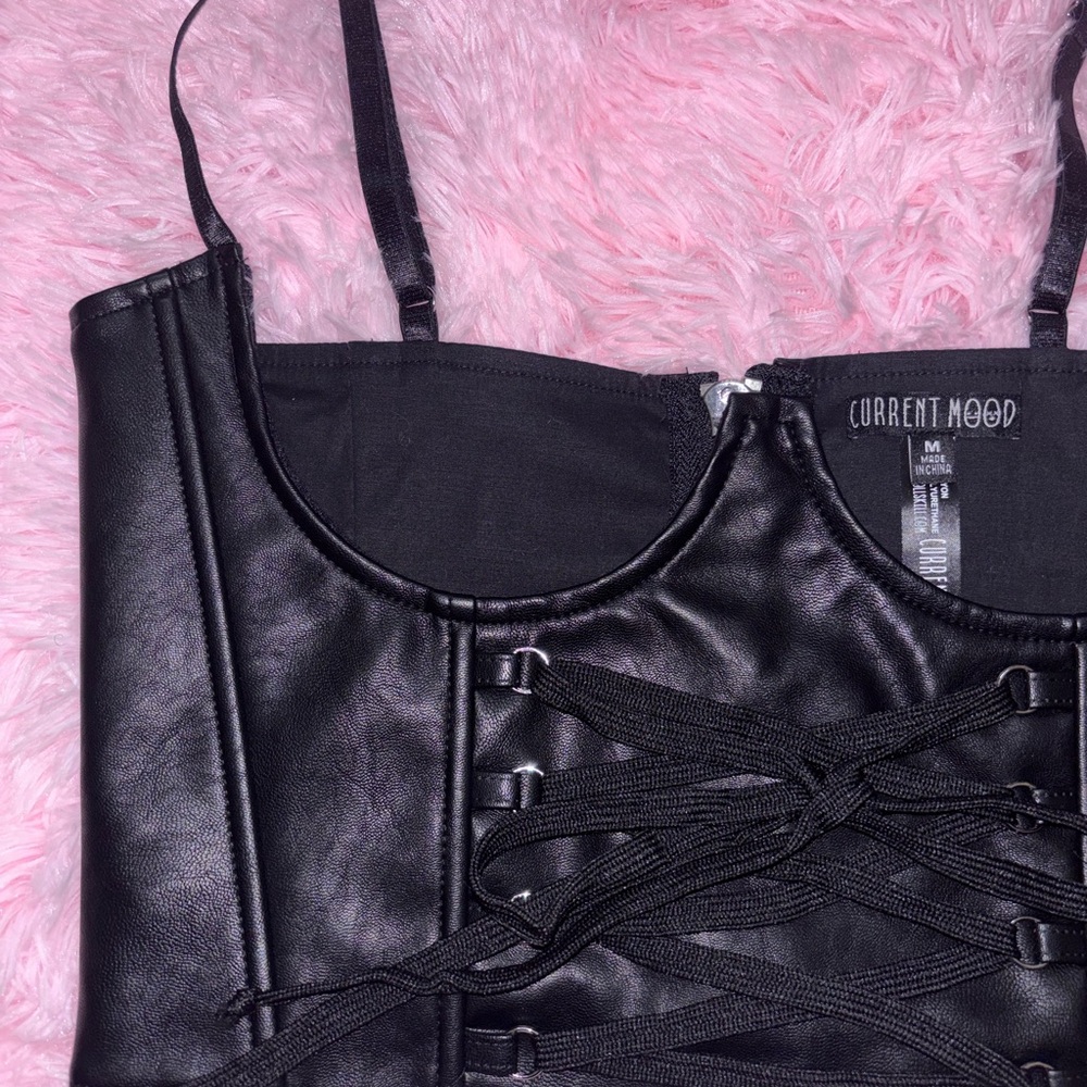 CURRENT MOOD Black Underbust Corset Top - Medium - Picture 2 of 4